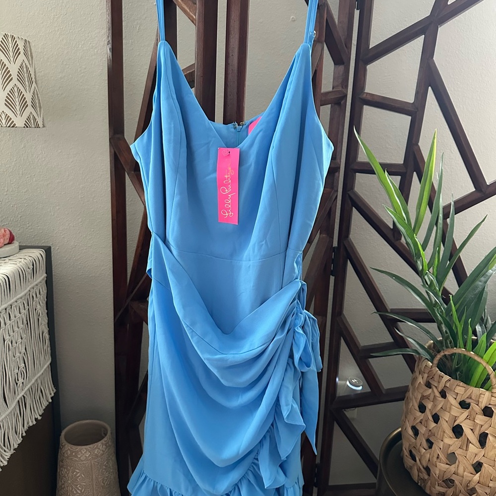 Lilly Pulitzer Alisa Dress, lunar blue palm beach